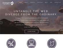 Tablet Screenshot of divergentwebsolutions.com